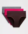 Lululemon Underease High-rise Bikini Underwear 3 Pack In Multi