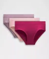 Lululemon Underease High-rise Bikini Underwear 3 Pack In Multi