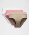 Lululemon Underease High-rise Bikini Underwear 3 Pack In Multi