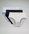 Lululemon Underease High-rise Bikini Underwear 3 Pack In Multi