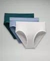 Lululemon Underease High-rise Bikini Underwear 3 Pack In Multi