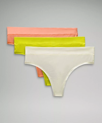 Lululemon Underease High-rise Thong Underwear 3 Pack In Multi