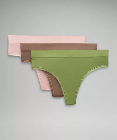 Lululemon Underease High-rise Thong Underwear 3 Pack In Multi