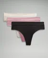 Lululemon Underease High-rise Thong Underwear 3 Pack In Multi