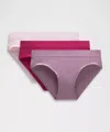 Lululemon Underease Mid-rise Bikini Underwear 3 Pack In Multi