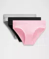 Lululemon Underease Mid-rise Bikini Underwear 3 Pack