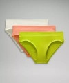 Lululemon Underease Mid-rise Bikini Underwear 3 Pack In Multi