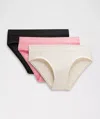 Lululemon Underease Mid-rise Bikini Underwear 3 Pack In Multi