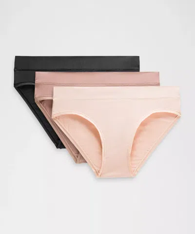 Lululemon Underease Mid-rise Bikini Underwear 3 Pack In Multi