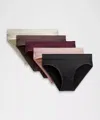 Lululemon Underease Mid-rise Bikini Underwear 5 Pack In Multi