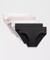 Lululemon Underease Mid-rise Bikini Underwear 5 Pack In Black