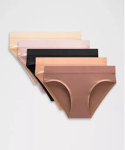 Lululemon Underease Mid-rise Bikini Underwear 5 Pack In Multi
