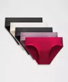 Lululemon Underease Mid-rise Bikini Underwear 5 Pack In Multi