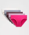 Lululemon Underease Mid-rise Bikini Underwear 5 Pack In Multi