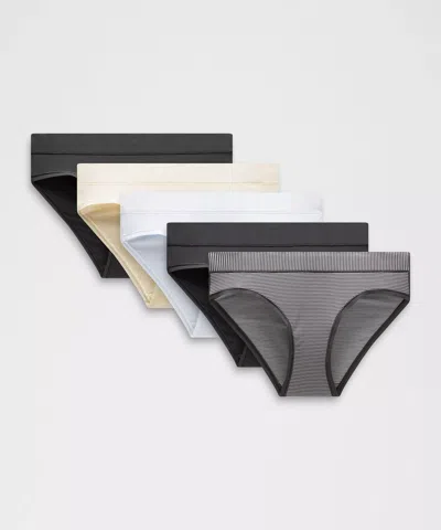 Lululemon Underease Mid-rise Bikini Underwear 5 Pack In Multi