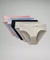 Lululemon Underease Mid-rise Bikini Underwear 5 Pack In Multi