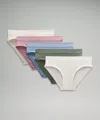 Lululemon Underease Mid-rise Bikini Underwear 5 Pack In Multi