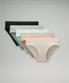 Lululemon Underease Mid-rise Bikini Underwear 5 Pack In Multi