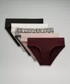 Lululemon Underease Mid-rise Bikini Underwear 5 Pack In Brown