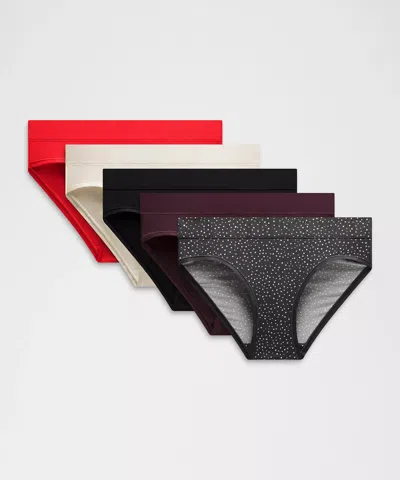 Lululemon Underease Mid-rise Bikini Underwear In Multi