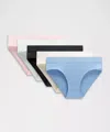 Lululemon Underease Mid-rise Bikini Underwear In Multi