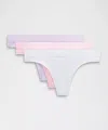 Lululemon Underease Mid-rise Thong Underwear 3 Pack