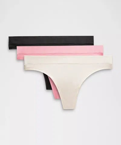 Lululemon Underease Mid-rise Thong Underwear 3 Pack In Multi