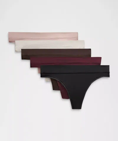 Lululemon Underease Mid-rise Thong Underwear 5 Pack