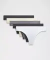 Lululemon Underease Mid-rise Thong Underwear 5 Pack In Gray