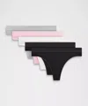 Lululemon Underease Mid-rise Thong Underwear 5 Pack