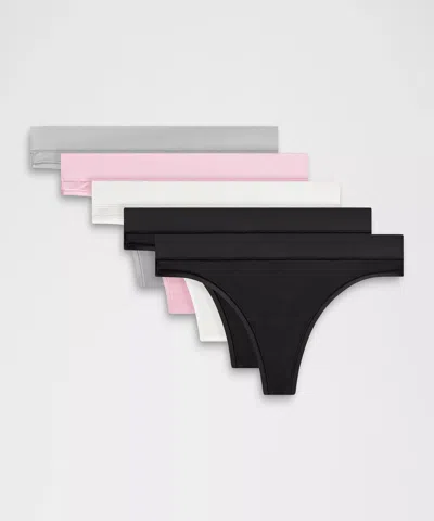 Lululemon Underease Mid-rise Thong Underwear 5 Pack