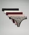 Lululemon Underease Mid-rise Thong Underwear 5 Pack