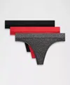 Lululemon Underease Mid-rise Thong Underwear In Multi
