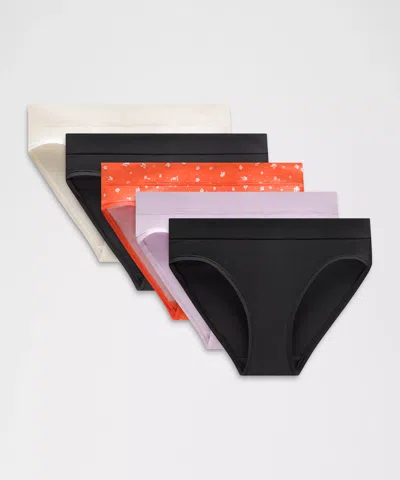 Lululemon Underease Mid-rise Bikini Underwear 5 Pack