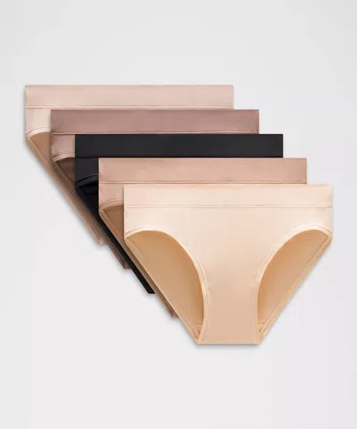 Lululemon Underease Mid-rise Bikini Underwear 5 Pack In Multi
