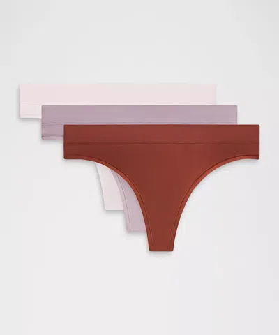 Lululemon Underease Mid-rise Thong Underwear 3 Pack