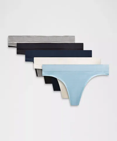 Lululemon Underease Mid-rise Thong Underwear In Multi
