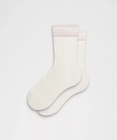 Lululemon Unisex Cable-knit Quarter Socks