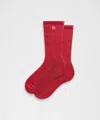 Lululemon Unisex Daily Essential Crew Socks In Red