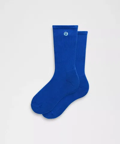 Lululemon Unisex Daily Essential Crew Socks In Blue