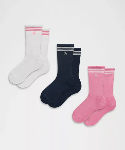 Lululemon Unisex Daily Essential Crew Socks 3 Pack In Multi