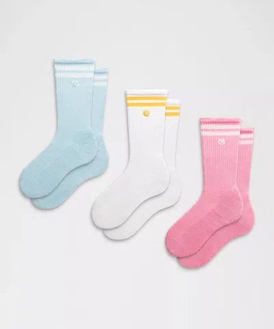 Lululemon Unisex Daily Essential Crew Socks 3 Pack In Neutral