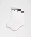 Lululemon Unisex Daily Essential Crew Socks 3 Pack Stripe