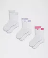 Lululemon Unisex Daily Essential Crew Socks 3 Pack Stripe