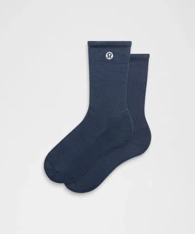 Lululemon Unisex Daily Essential Crew Socks In Blue