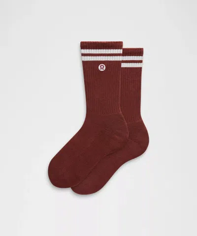 Lululemon Unisex Daily Essential Crew Socks In Brown
