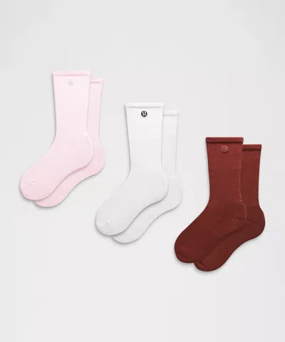 Lululemon Unisex Daily Essential Crew Socks In Silver