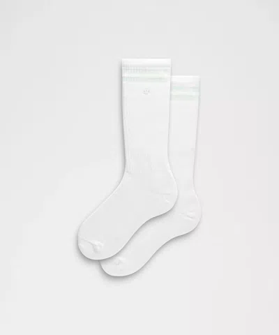 Lululemon Unisex Daily Essential Crew Socks Stripe In White