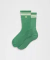 Lululemon Unisex Daily Essential Crew Socks Stripe In Green