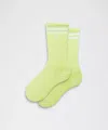 Lululemon Unisex Daily Essential Crew Socks Stripe In Yellow